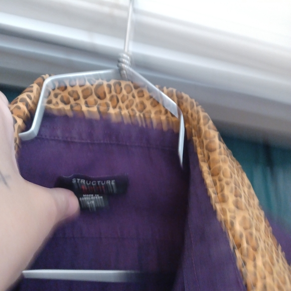 Womans Purple and Cheetah Size LARGE - Picture 2 of 5